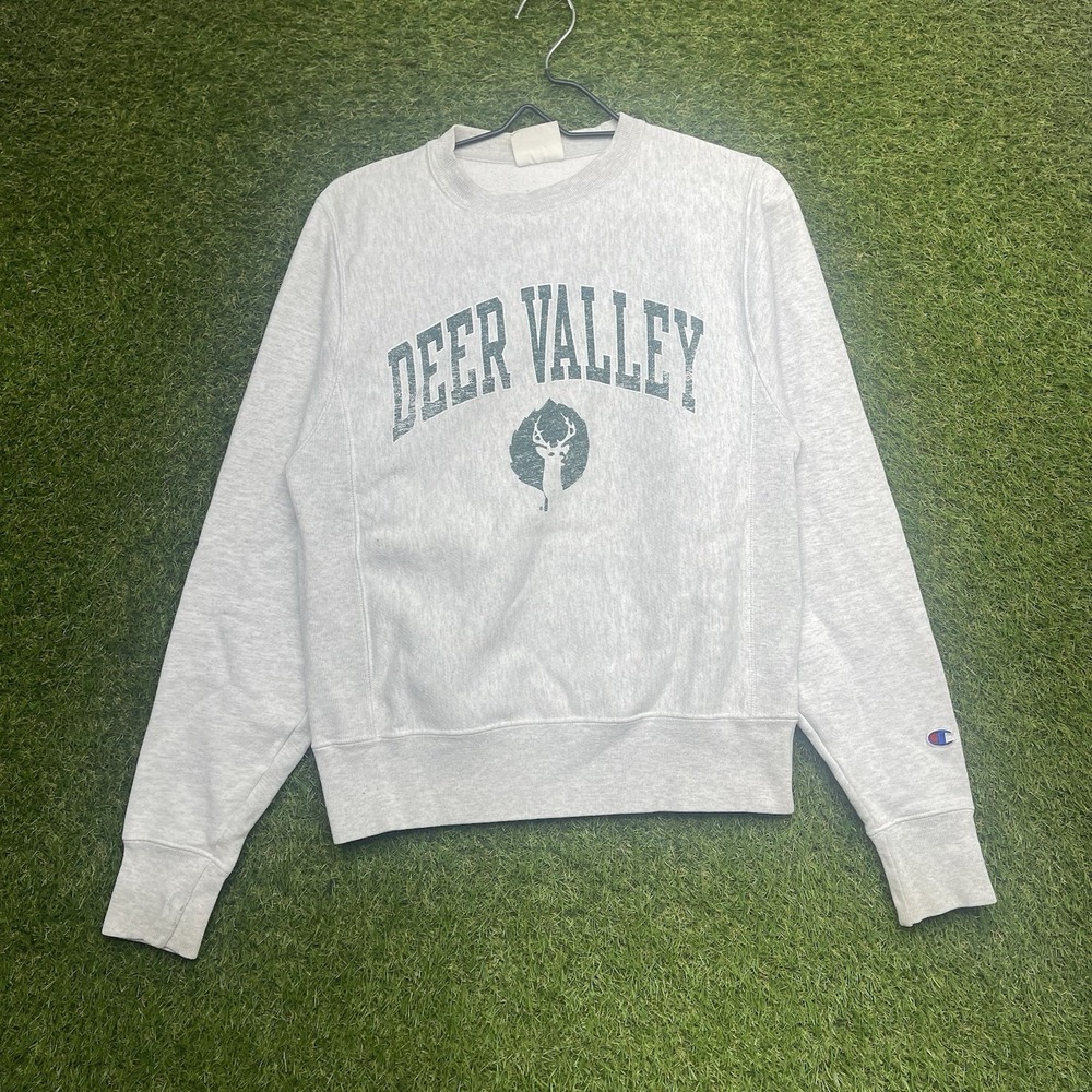 Champion Deer Valley Sweatshirt Mens XS Pullover Reverse Weave Crewneck 90s